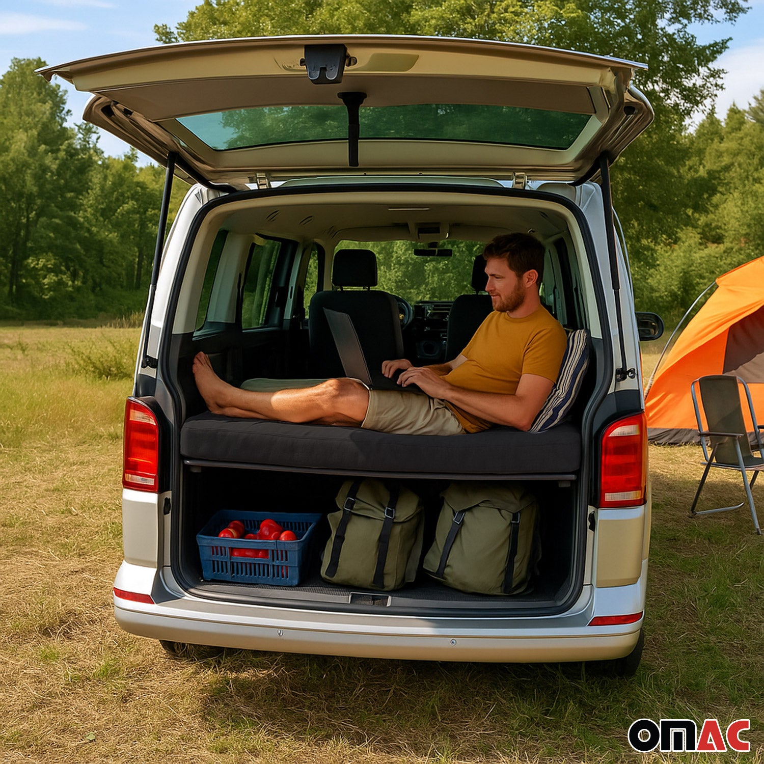 Matelas pliant pour VW T4 T5 T6 California Matelas Noir 194x114