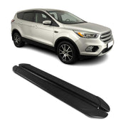 Marchepieds Latéraux pédale pour Ford Kuga II 2012-2019 2Pcs Aluminium Noir