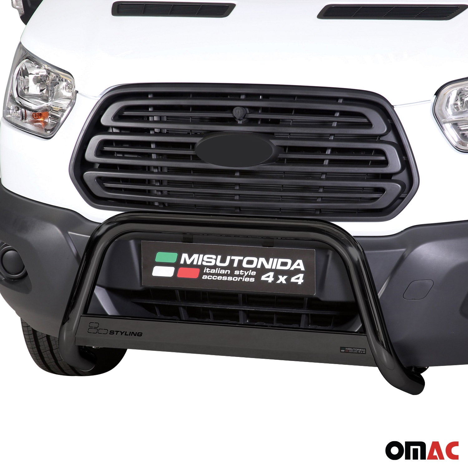 Pare-buffle Avant pour Ford Transit 2015-2026 63 mm en Acier Noir