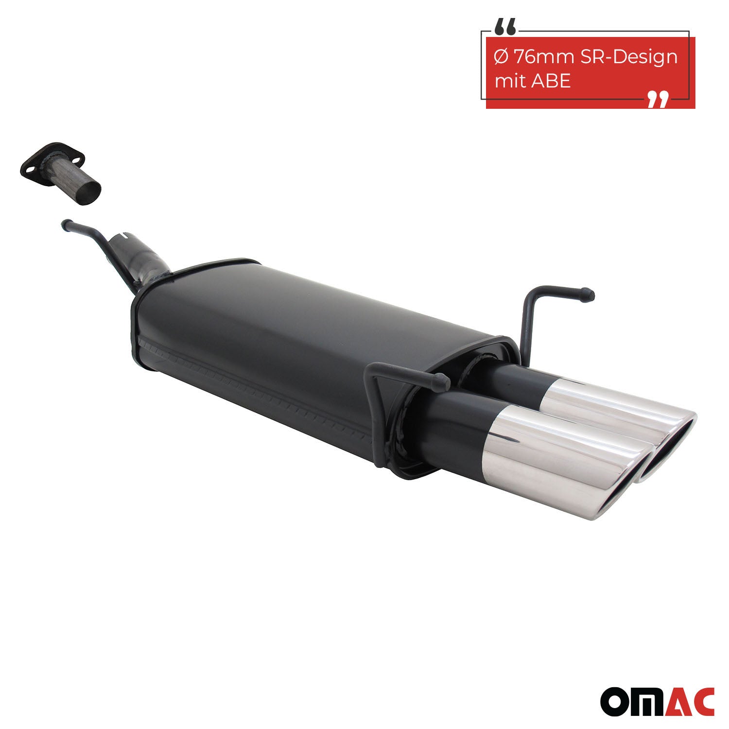 Échappement arrière sport Novus pour Opel Astra G Hayon 2x76mm SR-Design ABE