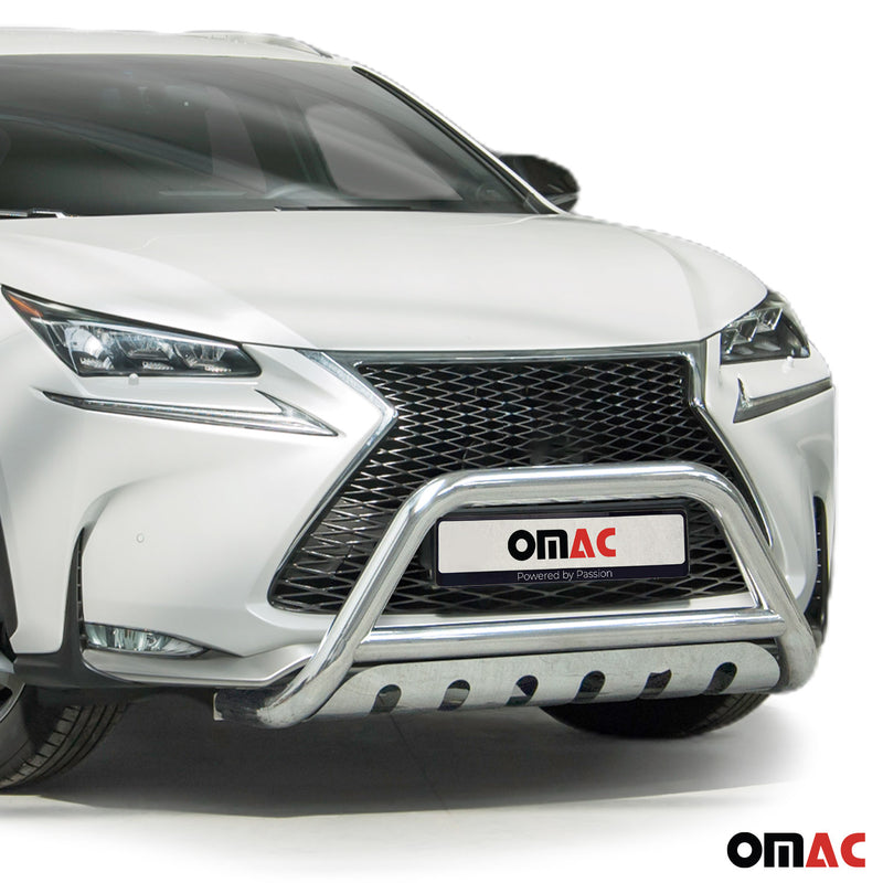 Pare-Buffle Avant Pour Lexus NX 2014-2018 en Acier Inoxydable Argent