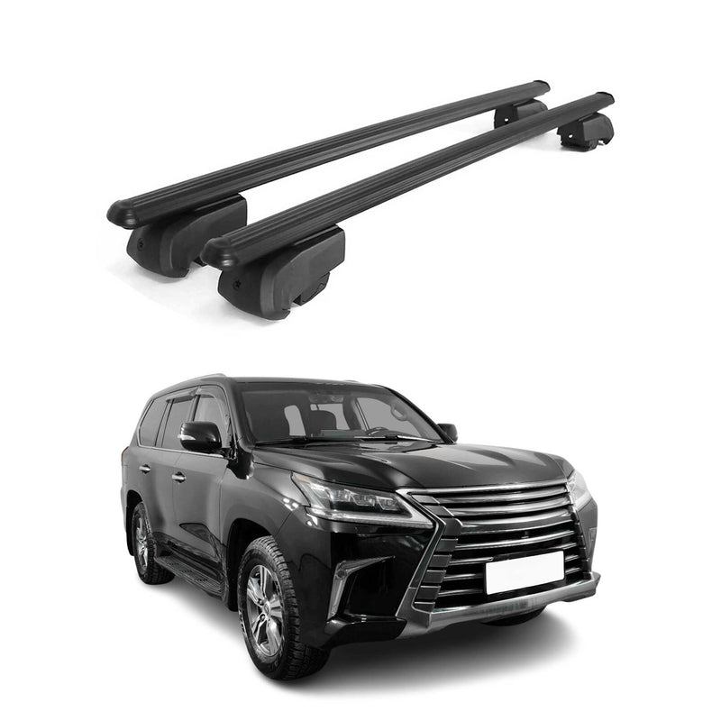 Barres de toit Transversales pour Lexus LX 570 J200 2015-2021 2Pcs Alu ABE