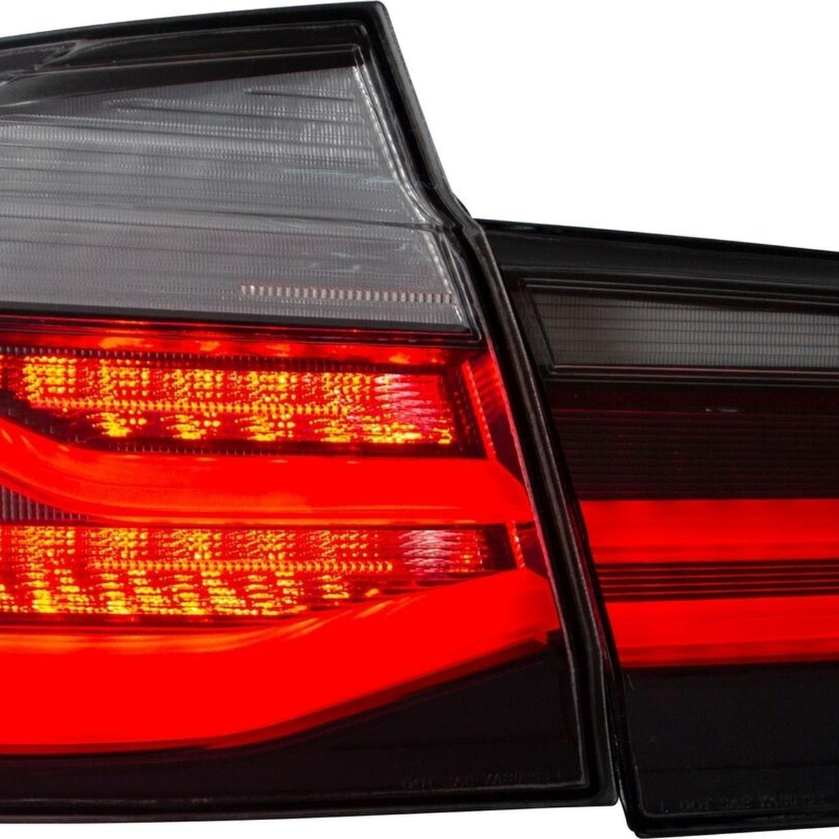 JOM LED Lightbar Feux Arrière pour BMW F30 Berline 2011-2019 Rouge Foncé Fumé