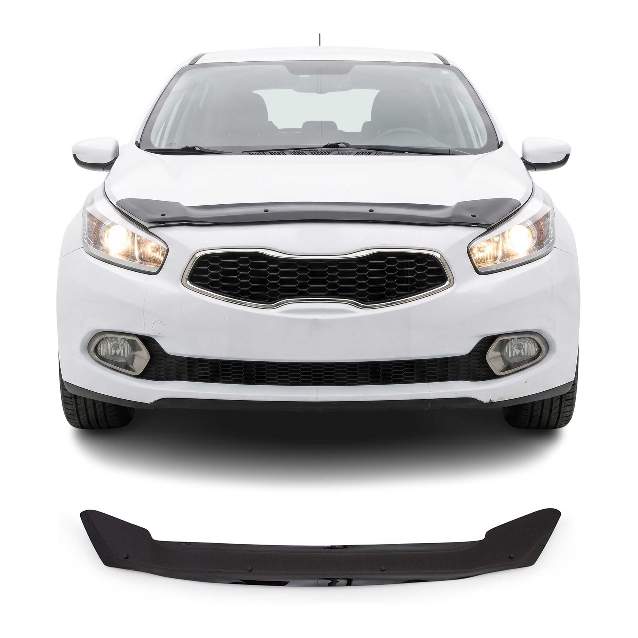 Déflecteur de Capot pour Kia Ceed 2012-2018 HB en Acrylique Noir