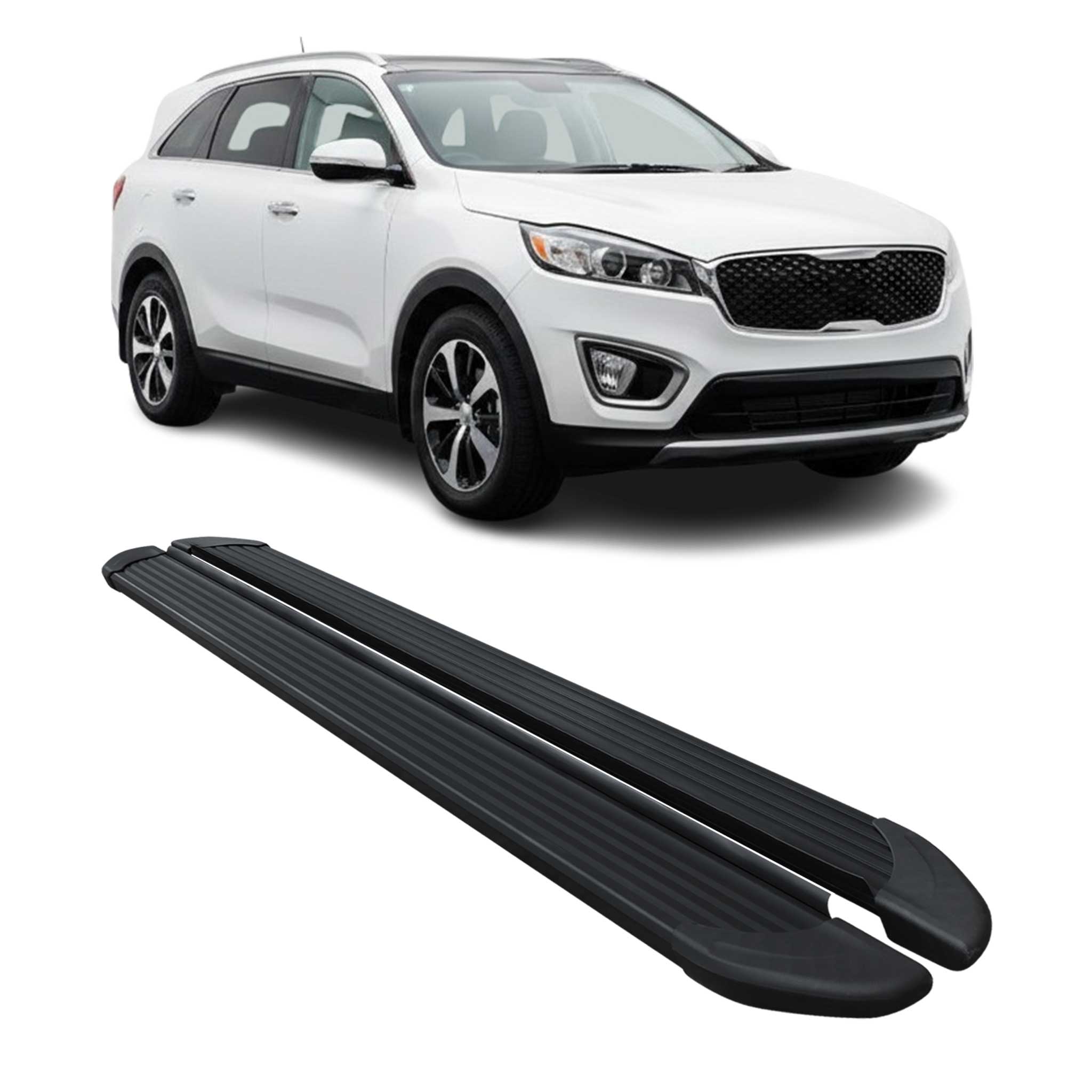 Marchepieds Latéraux pédale pour Kia Sorento 2014-2020 Noir Aluminium 2Pcs