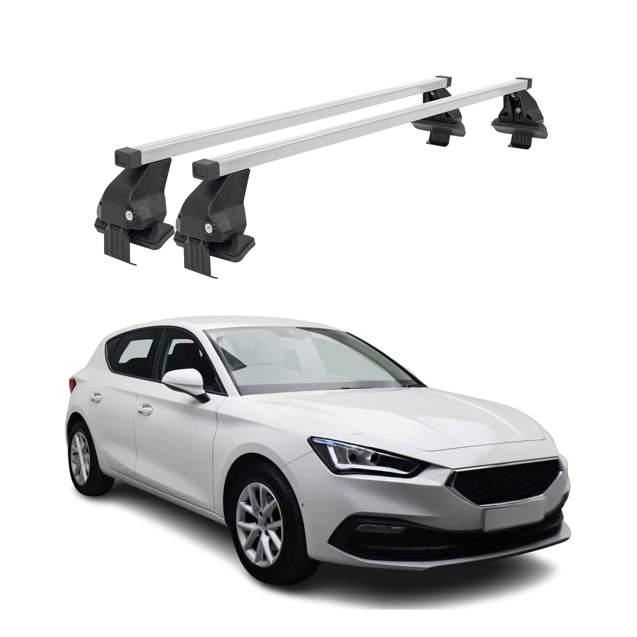 Barres de toit transversales pour Seat Leon IV 2020-2026 Gris