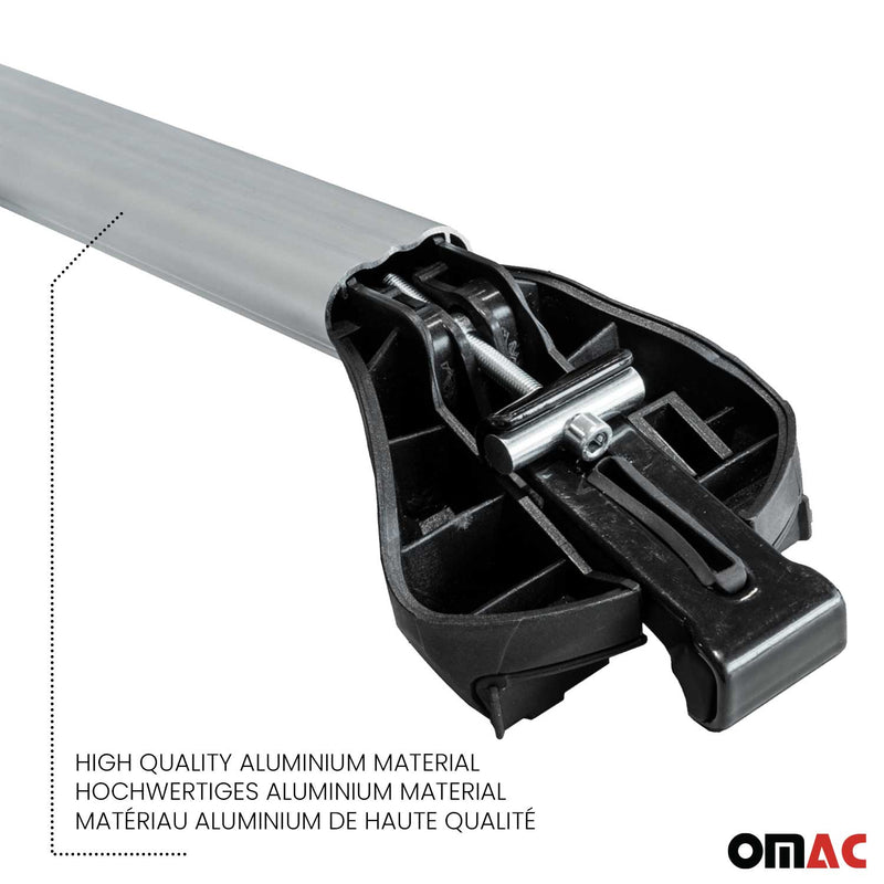 Barres de toit transversales TÜV pour Citroen C4 Aircross 2012-2017 Alu Gris 2x