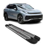 Marchepieds latéraux pédale pour VW Tiguan mk3 2024-2026 Aluminium Noir Gris