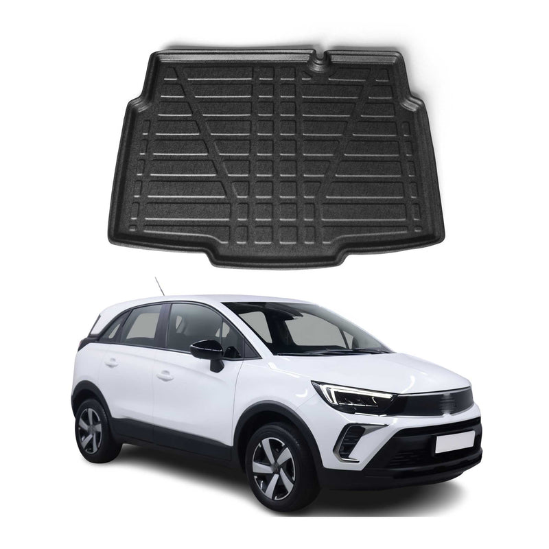 Tapis de Coffre pour Opel Crossland 2021-2025 HB en TPE Noir