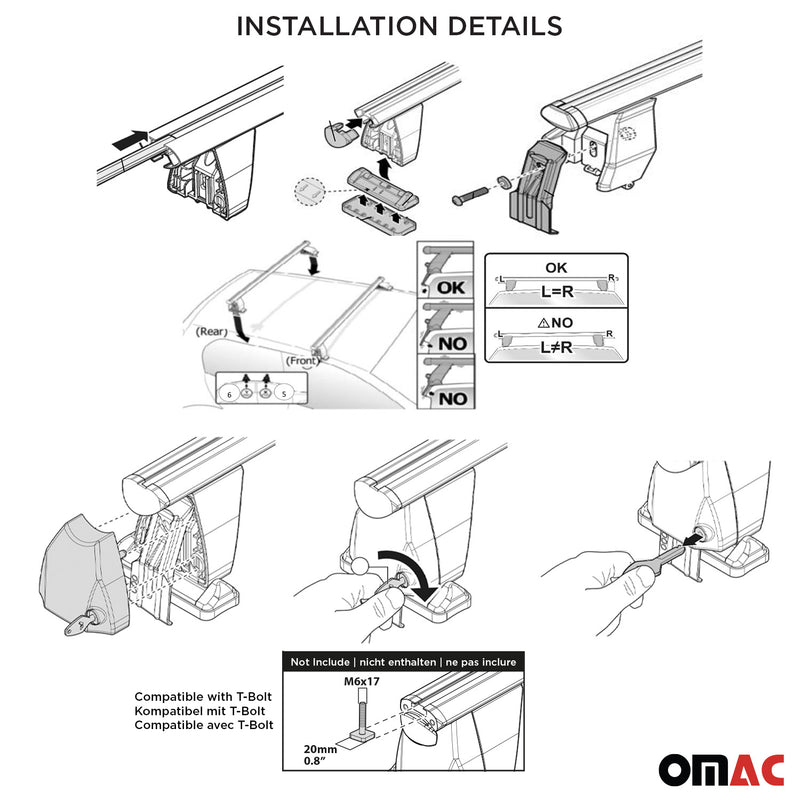 Menabo Barres de toit Transversales pour Skoda Octavia III 2013-2016 Alu Gris