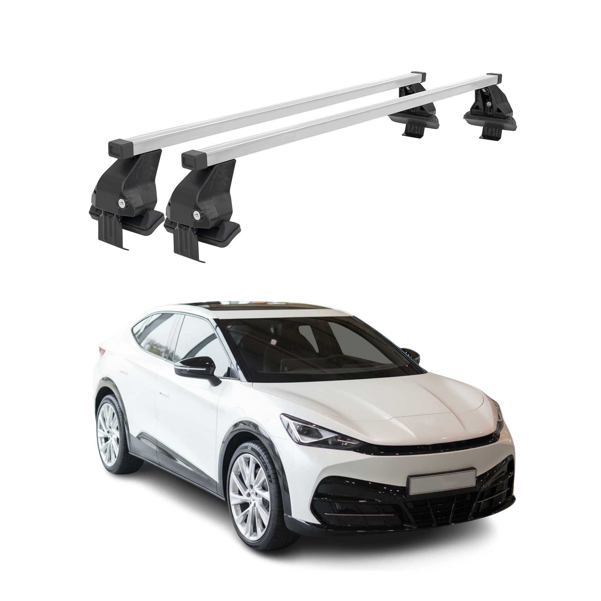 Menabo Barres de toit transversales pour Cupra Tavascan 2024-2026 Acier Gris 2x