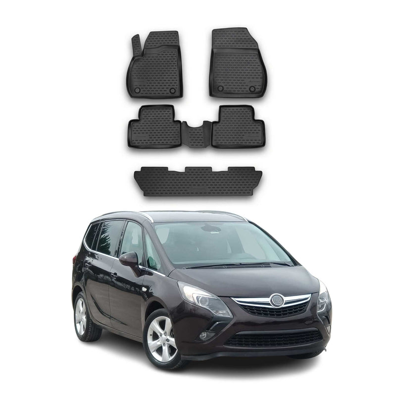 OMAC Tapis de sol pour Opel Zafira Tourer C 2011-2019 5 places en caoutchouc