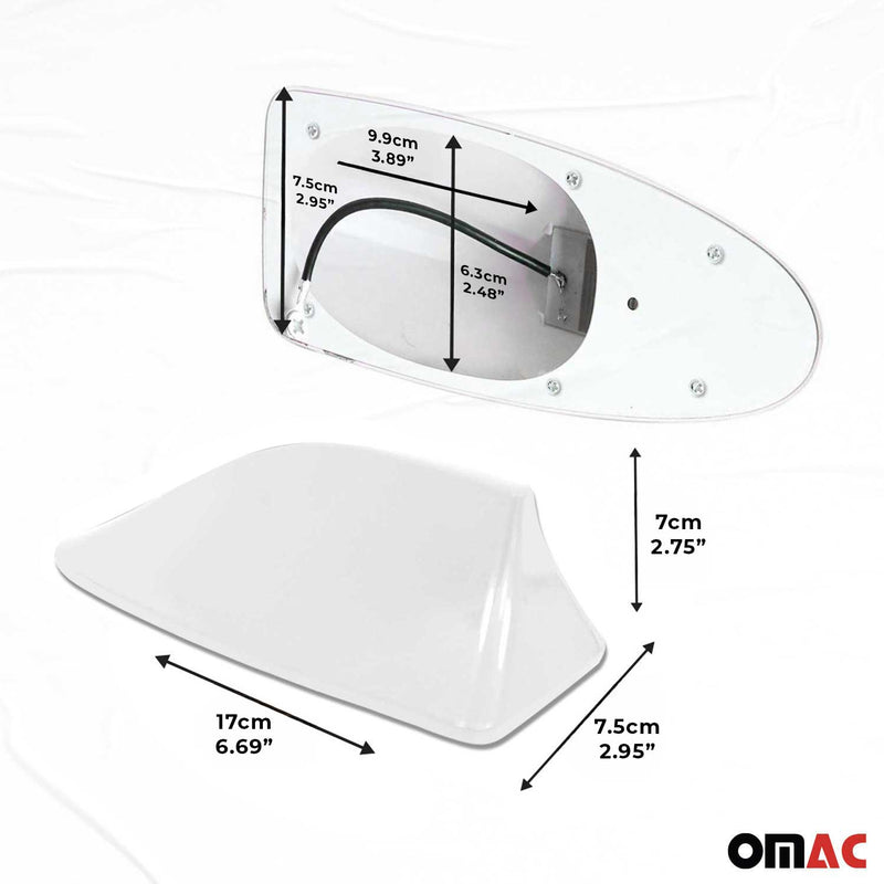 Antenne De Toit Aileron Requin pour Hyundai Tucson Radio AM/FM Blanc