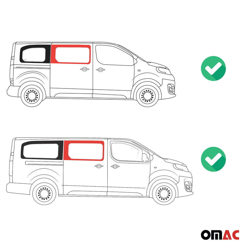 Vitre de Porte pour Fiat Scudo 2022-2023 L2 L3 Avant Droit Verre fixe