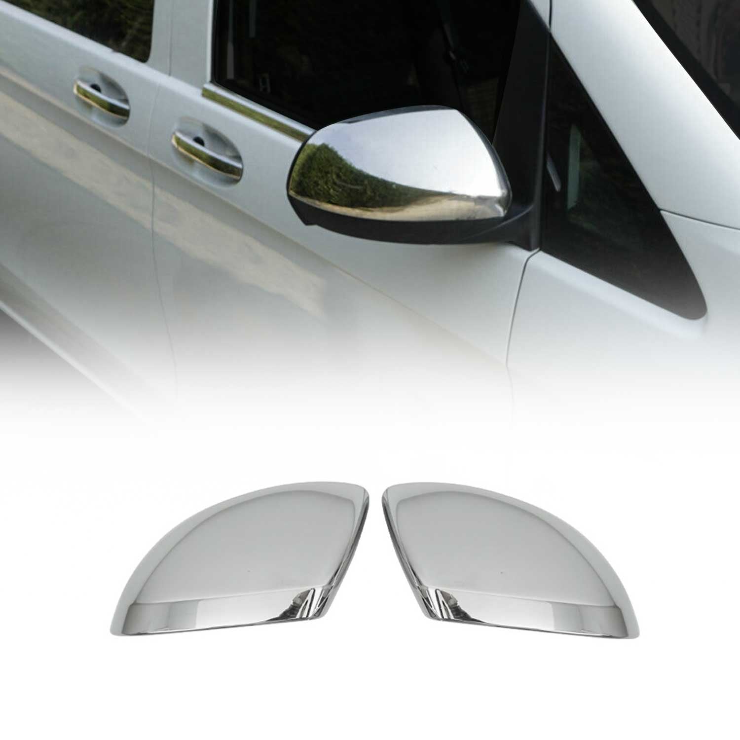 Coques de Rétroviseurs pour Mercedes Vito W447 2014-2026 en ABS Argent