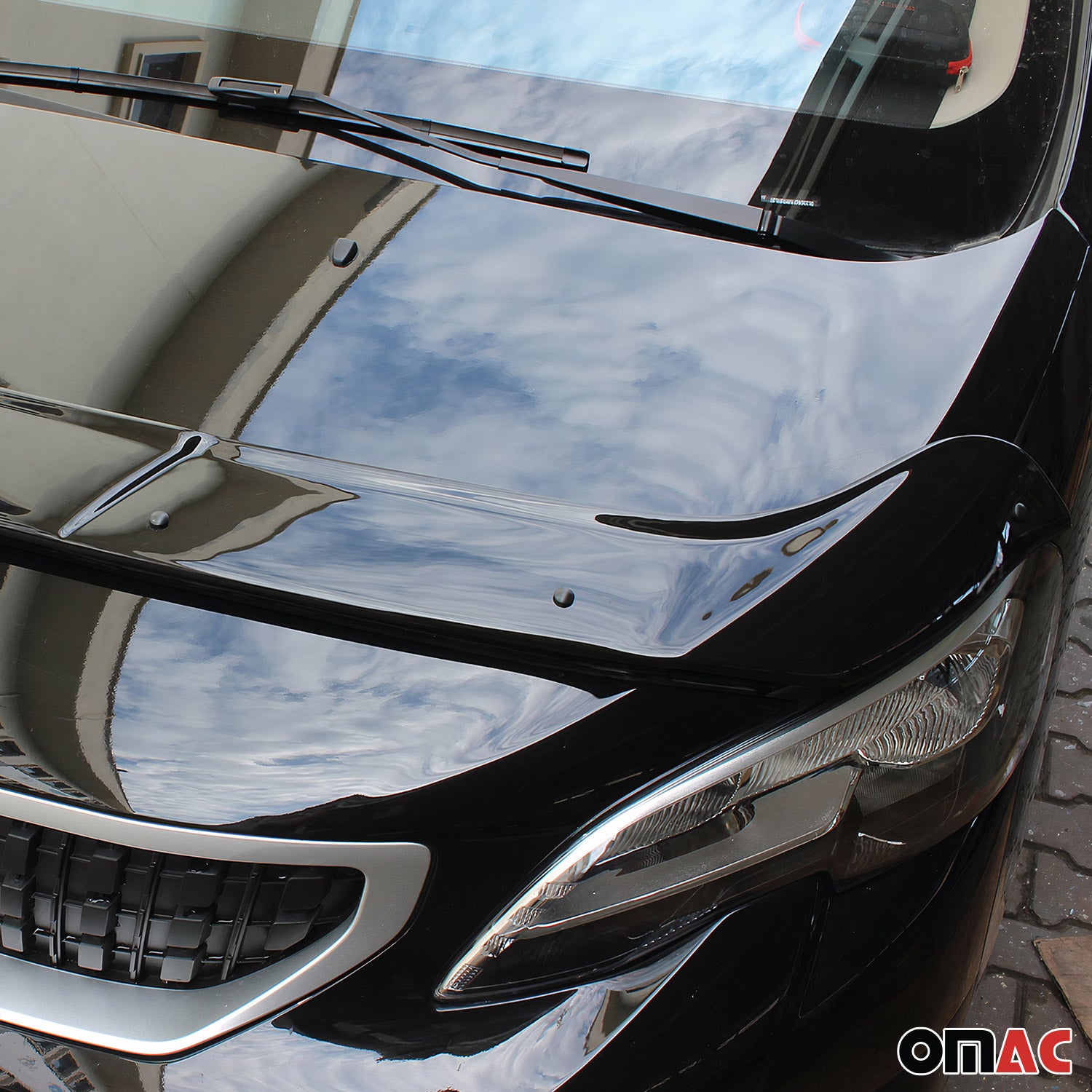 Deflecteurs d'air capot de voiture pour Peugeot Expert 2016-2021 Acrylique Noir