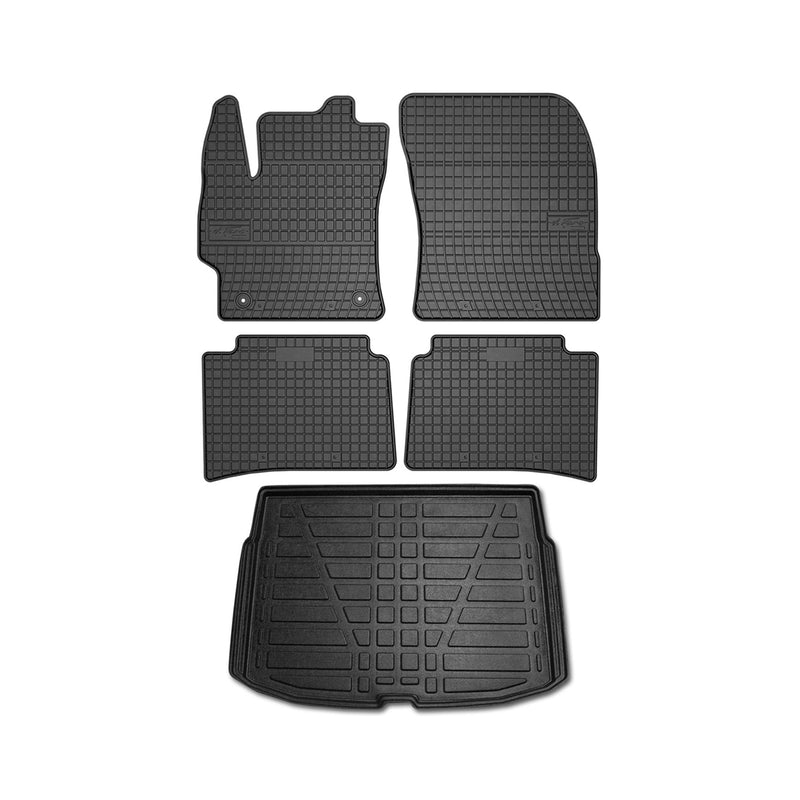 Kit Tapis de sol et coffre pour Toyota Corolla 2019-2024 HB TPE Noir