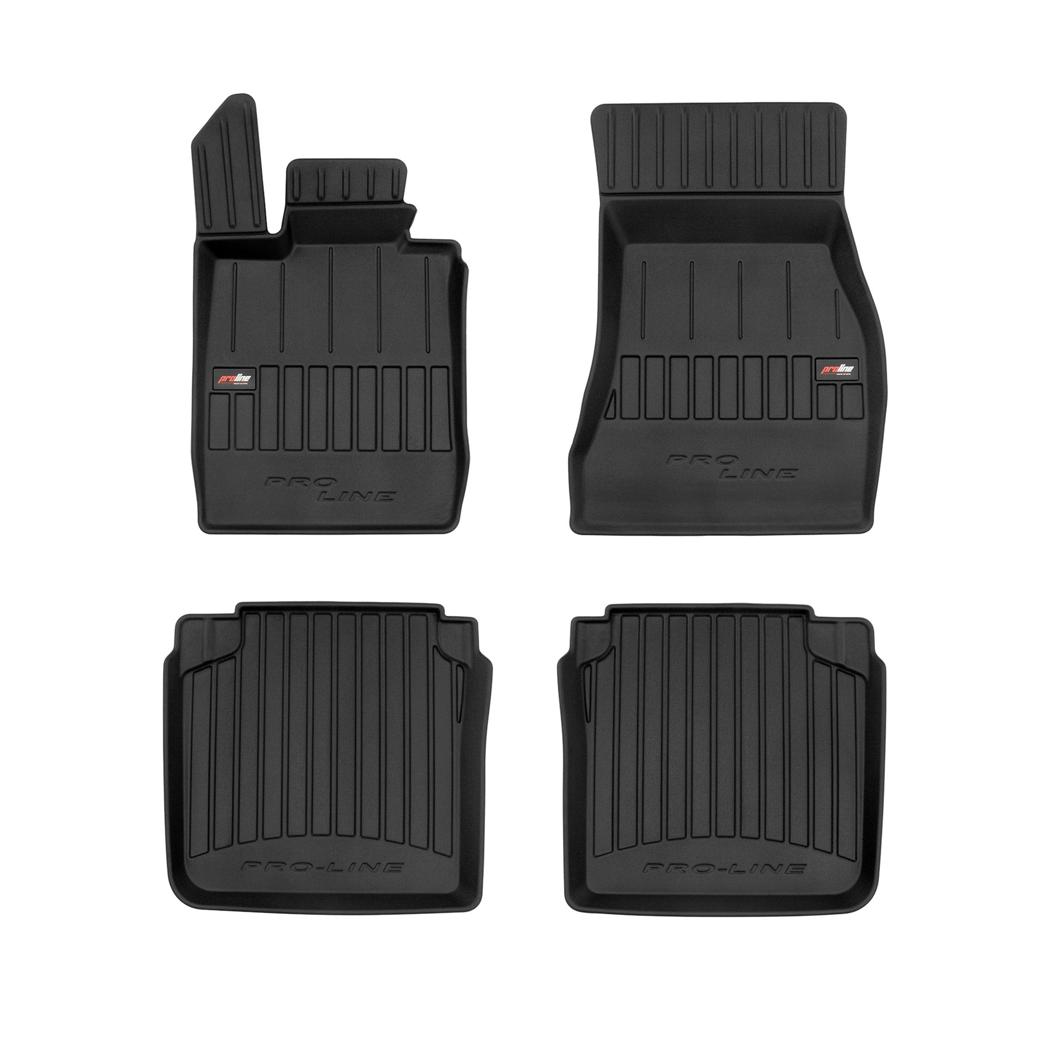 OMAC Tapis de sol caoutchouc pour BMW Série 7 G12 Long 2015-2022 Noir Premium