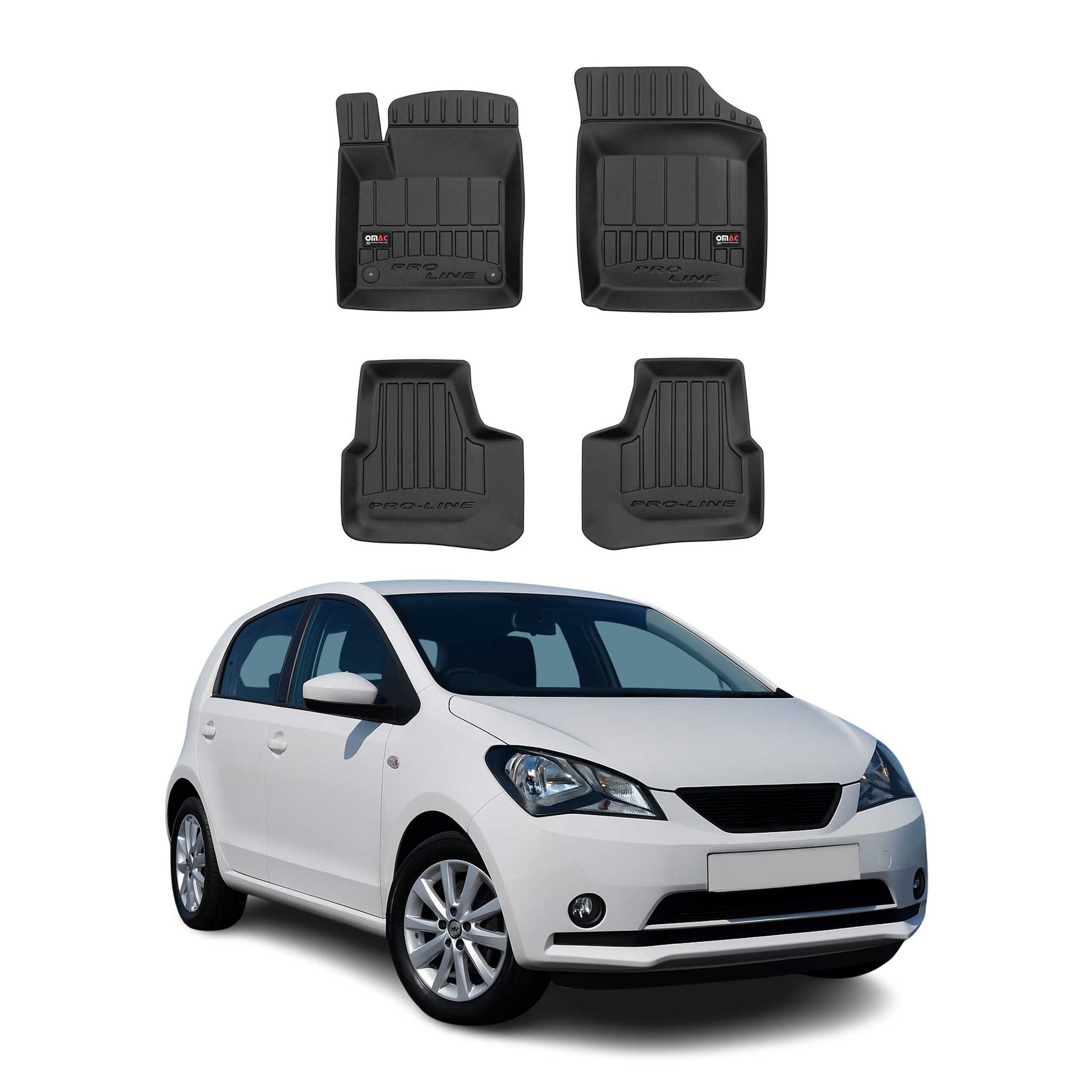 Tapis de Sol pour Seat Mii 2011-2019 TPE Noir