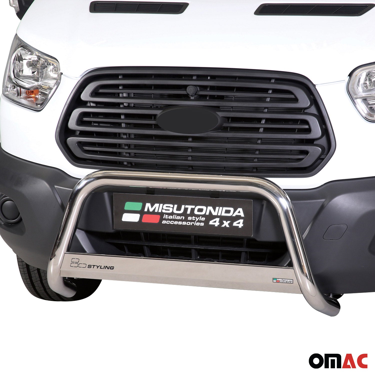 Pare-buffle Avant pour Ford Transit 2014-2025 63 mm en Acier Gris