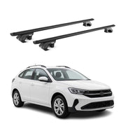 Barres de toit transversales pour VW Taigo 2021-2026 Aluminium Noir ABE
