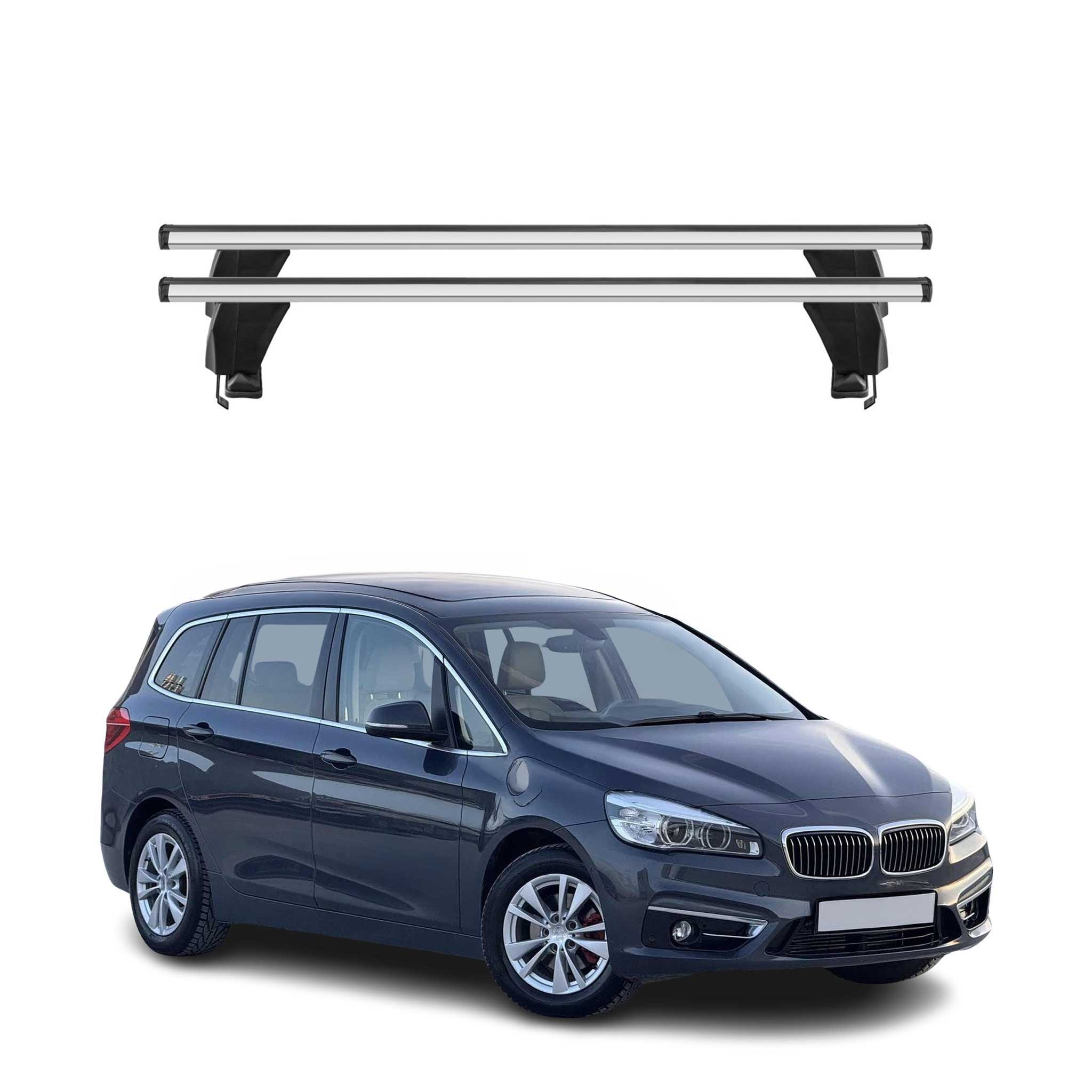 Menabo Barres de transversales pour BMW Série 2 Gran Tourer F46 2014-24 Alu Gris