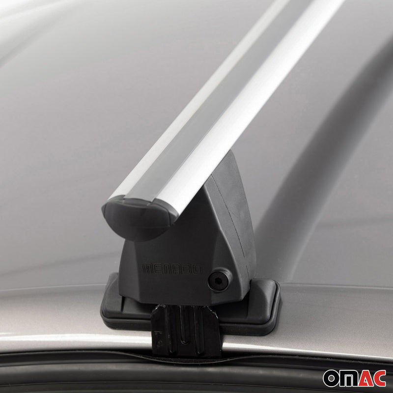 Menabo Barres de toit Transversales pour Suzuki Celerio 2015-2021 Gris TUV 2x