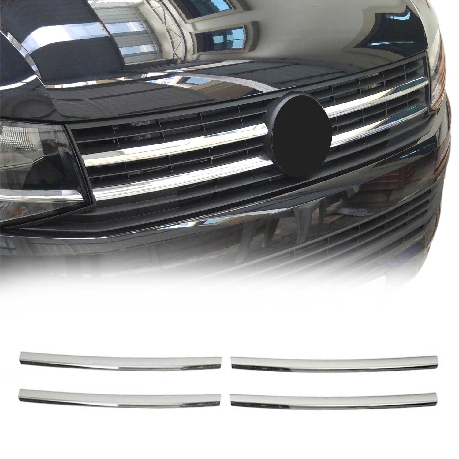 Moulure de Grille de Calandre pour VW T6 Transporter 2015-2019 Pre-FL Acier 4x