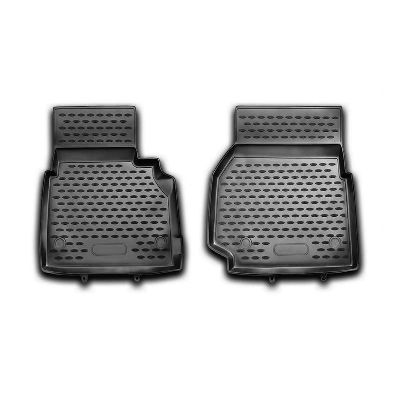 OMAC Tapis de sol pour Land Rover Defender 90 2007-2015 2Pcs en caoutchouc Noir