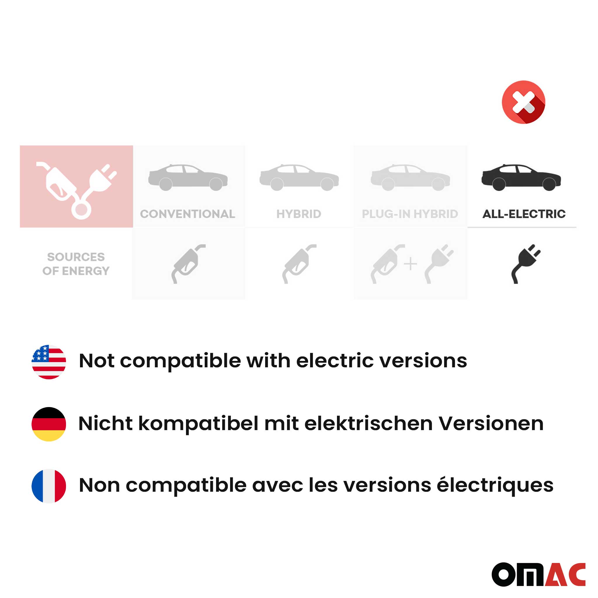 OMAC Tapis de sol sur mesure noir pour Jeep Avenger 2023-2026 3 ps en Caoutchouc
