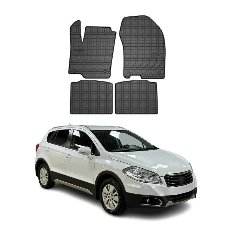 Tapis de Sol pour Suzuki SX-4 S-Cross 2013-2018 Caoutchouc Noir