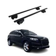 Barres de toit Transversales pour Audi Q7 2006-2015 ABE Fer Noir 2x