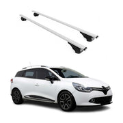 Barres de toit Transversales pour Renault Clio Grandtour 2012-2019 Fer Argent