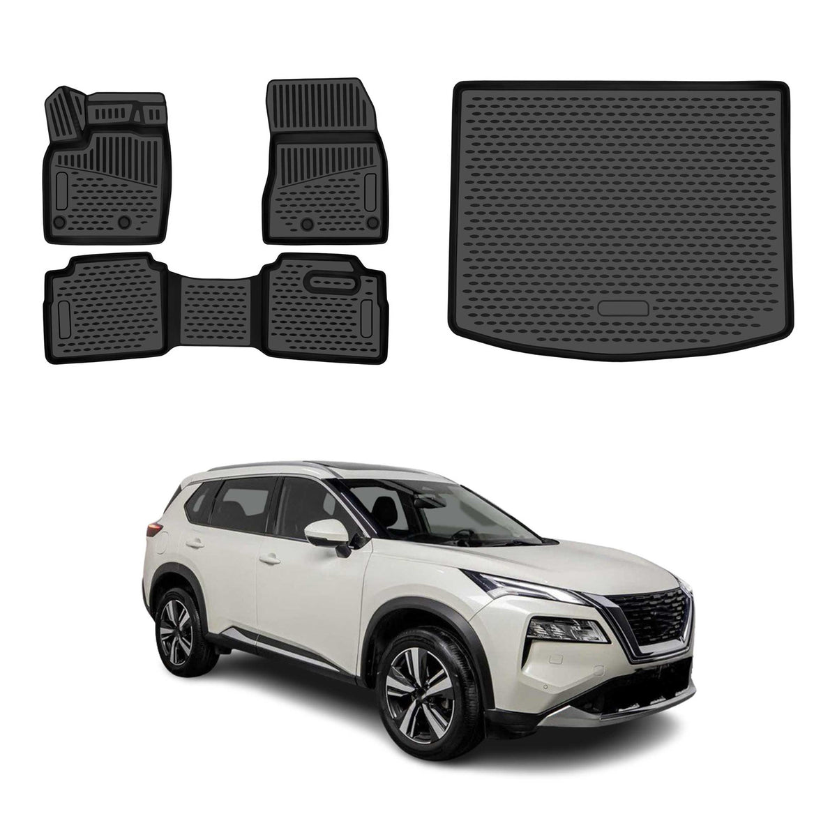 OMAC Kit Tapis de Sol et Coffre pour Nissan X-Trail T33 IV 2022-2026 Petrol