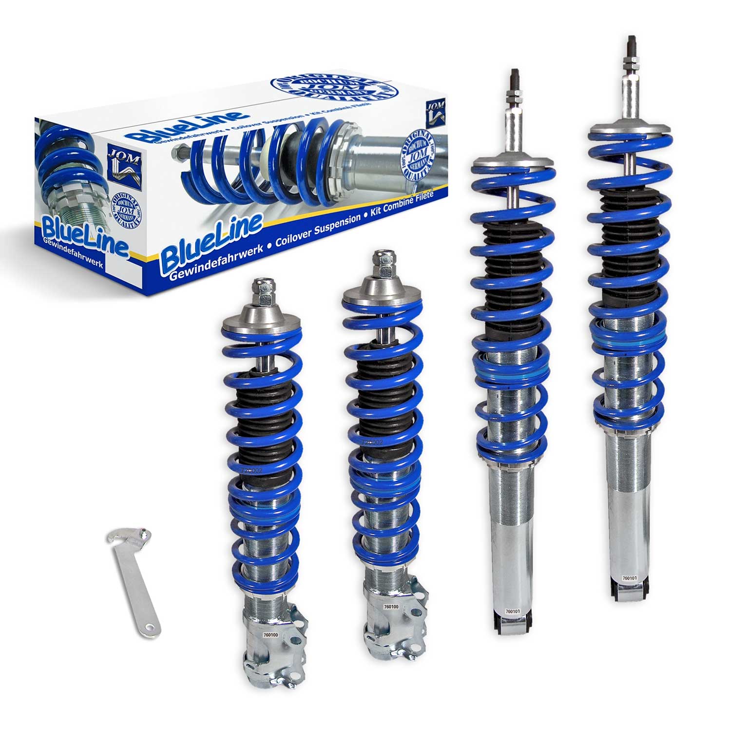 Kit Suspension + Amortisseurs combiné Fileté Blueline pour VW Golf 2 Golf 3