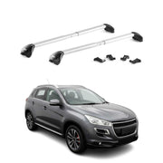Barres de toit transversales pour Peugeot 4008 2012-2017 Aluminium Gris 2x ABE