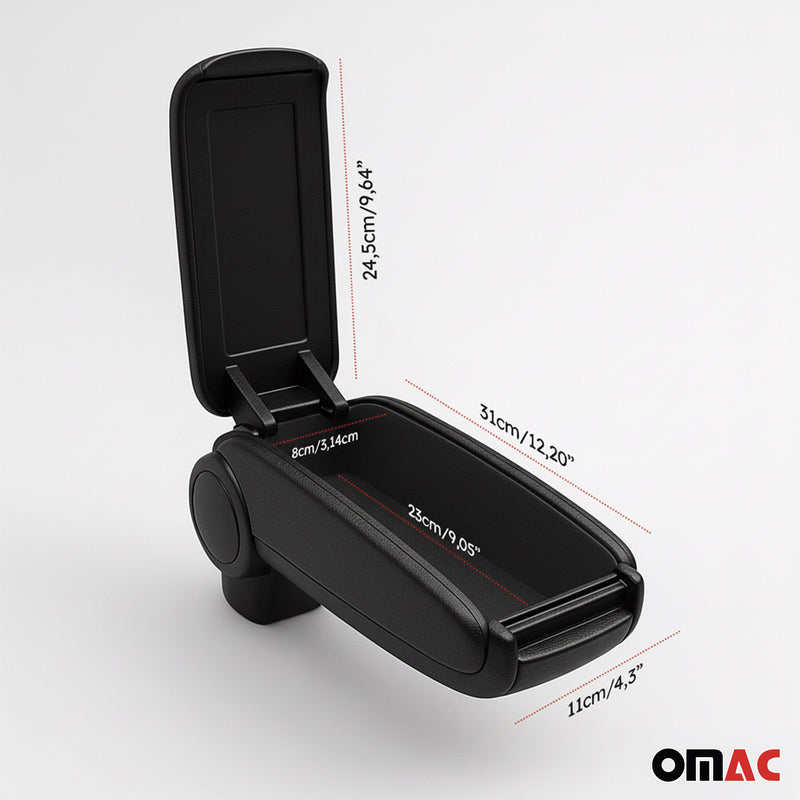 Accoudoir pour Fiat 500L 2013-2017 Vinyl Abs Noir