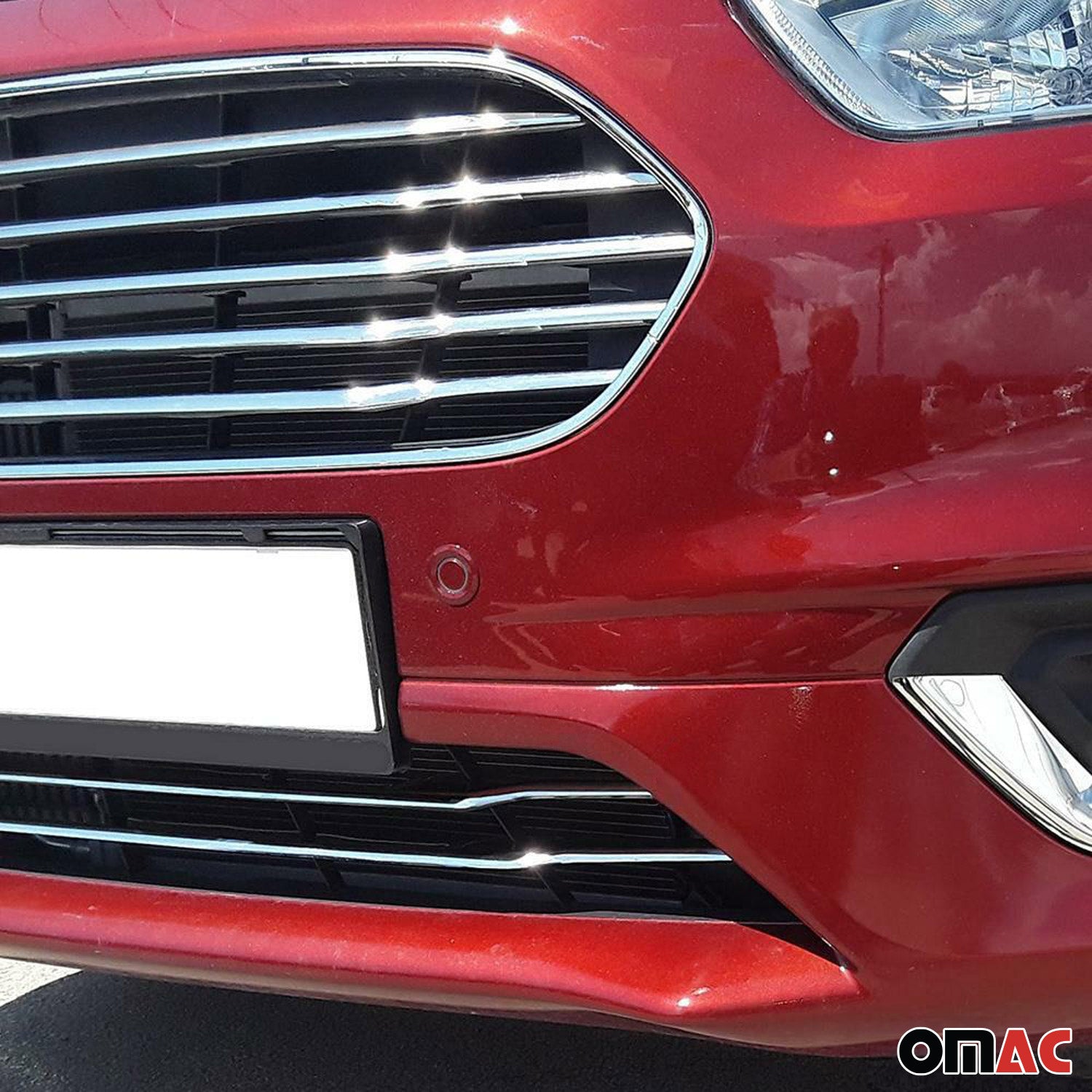 Moulure de Grille de Calandre pour Ford Transit Courier 2017-2022 Chromé 2Pcs