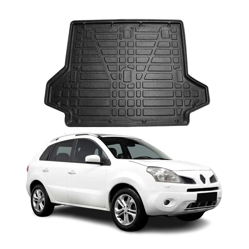 Tapis de Coffre pour Renault Koleos 2008-2018 en TPE Noir