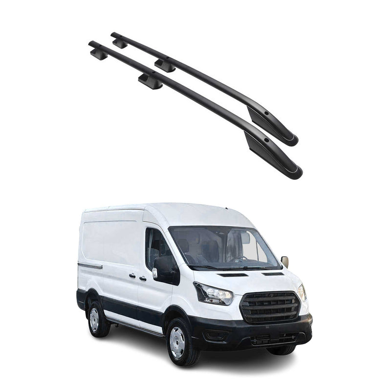 Barres de toit longitudinales pour Ford Transit 2014-2025 Aluminium Noir