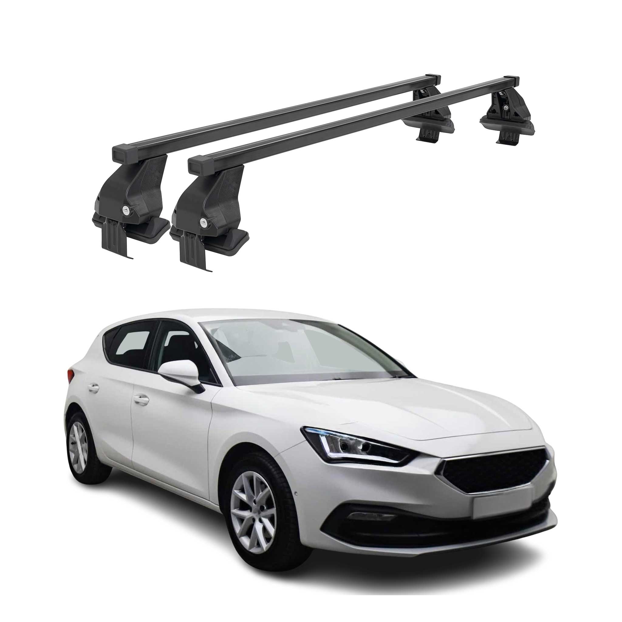 Barres Transversales Menabo pour Seat Leon IV 2020-2026 Noir