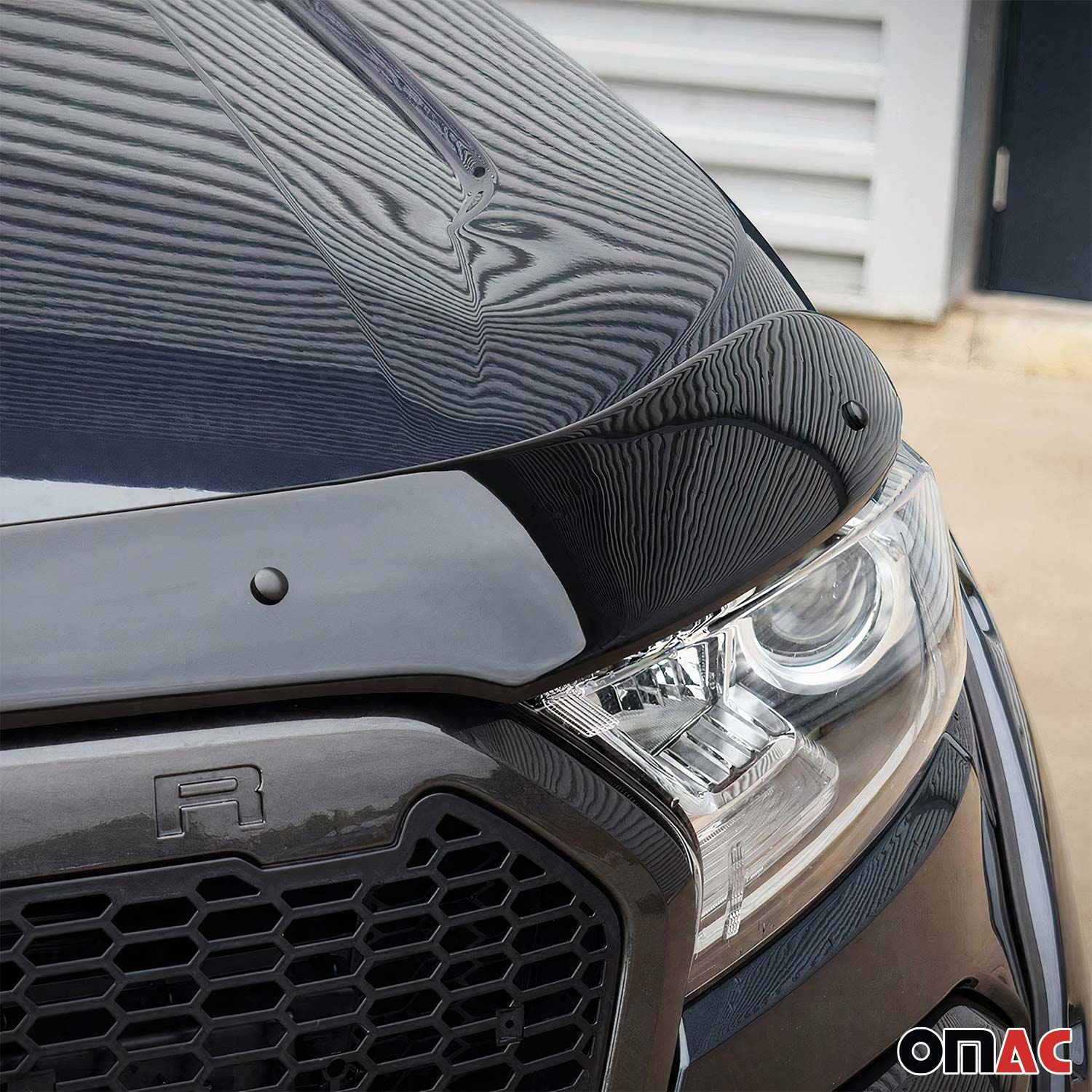 Deflecteurs d'air capot de voiture pour Ford Ranger 2015-2022 Acrylique Noir