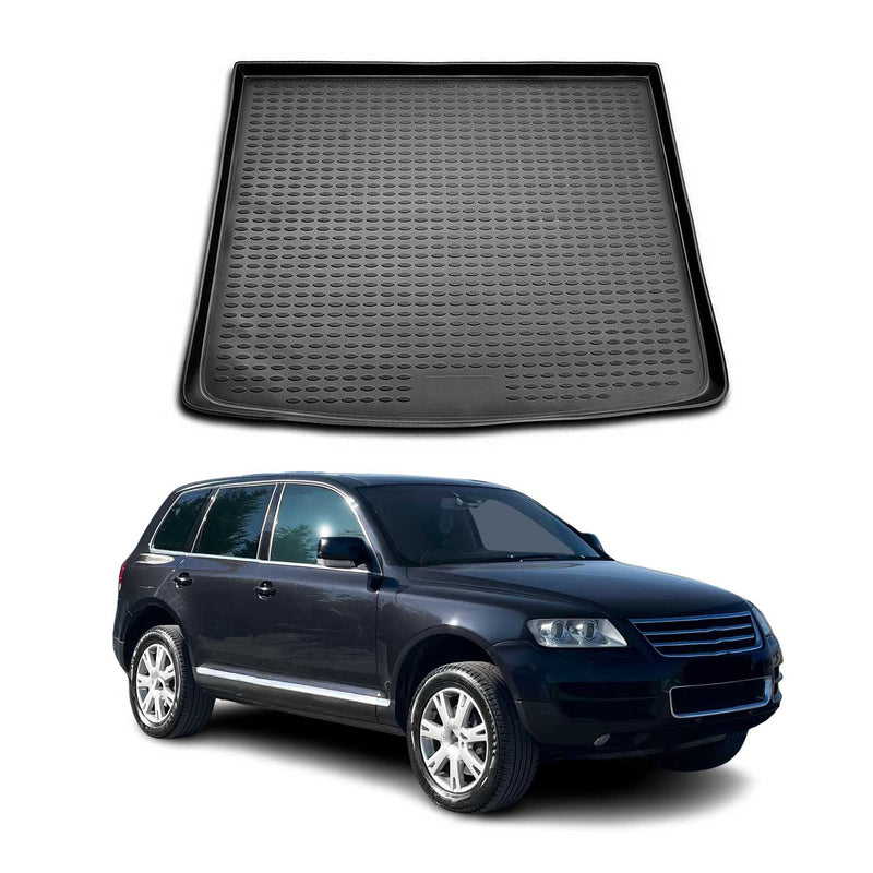 Tapis de Coffre pour VW Touareg 2003-2010 en caoutchouc TPE 3D Noir 1Pcs