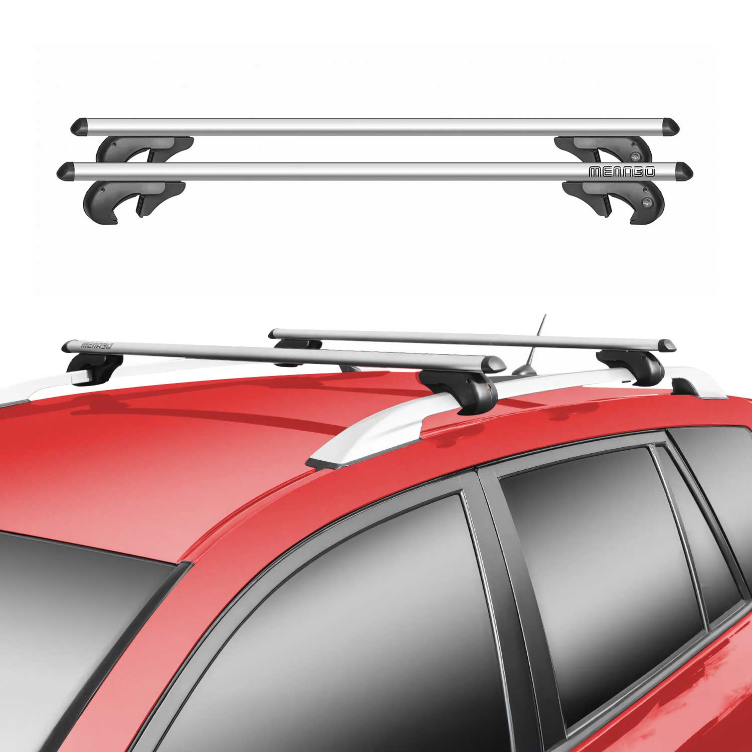 Barres de Toit transversales pour Dacia Duster mk3 2024-26 Aluminium Argent 2Pcs