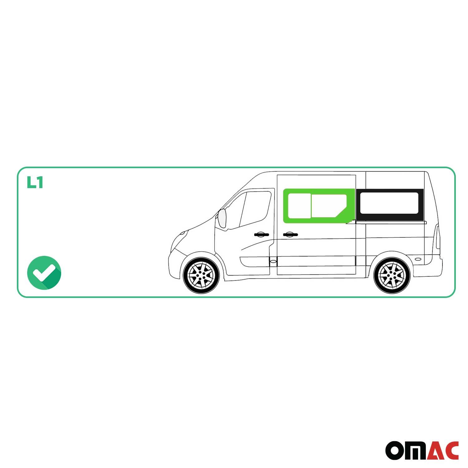 Vitre de Porte pour Opel Movano 2010–2021 Avant Gauche coulissante L1