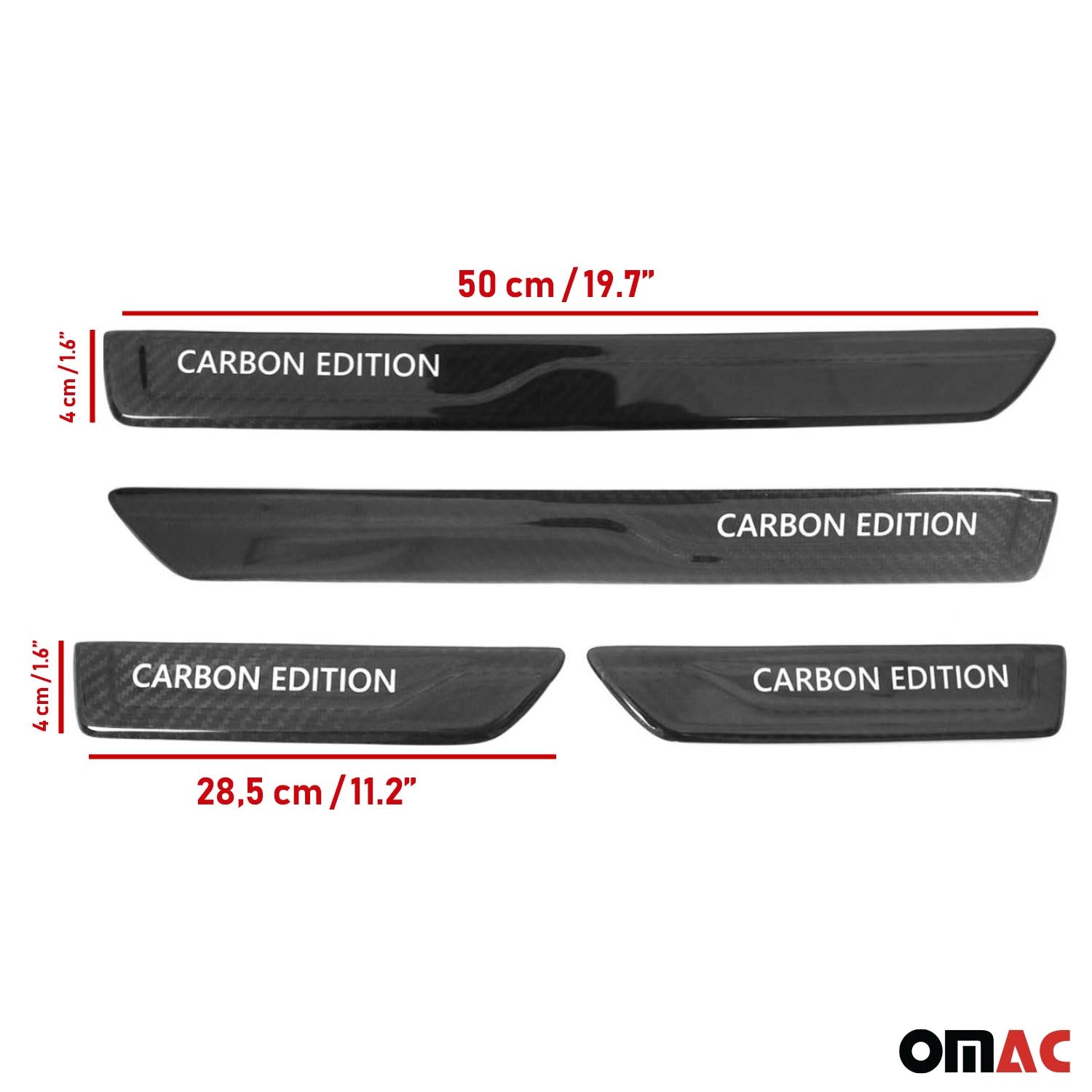 Couverture de Seuil de porte pour Togg T10X T10F 2023-2026 Carbone Noir 4 Pcs