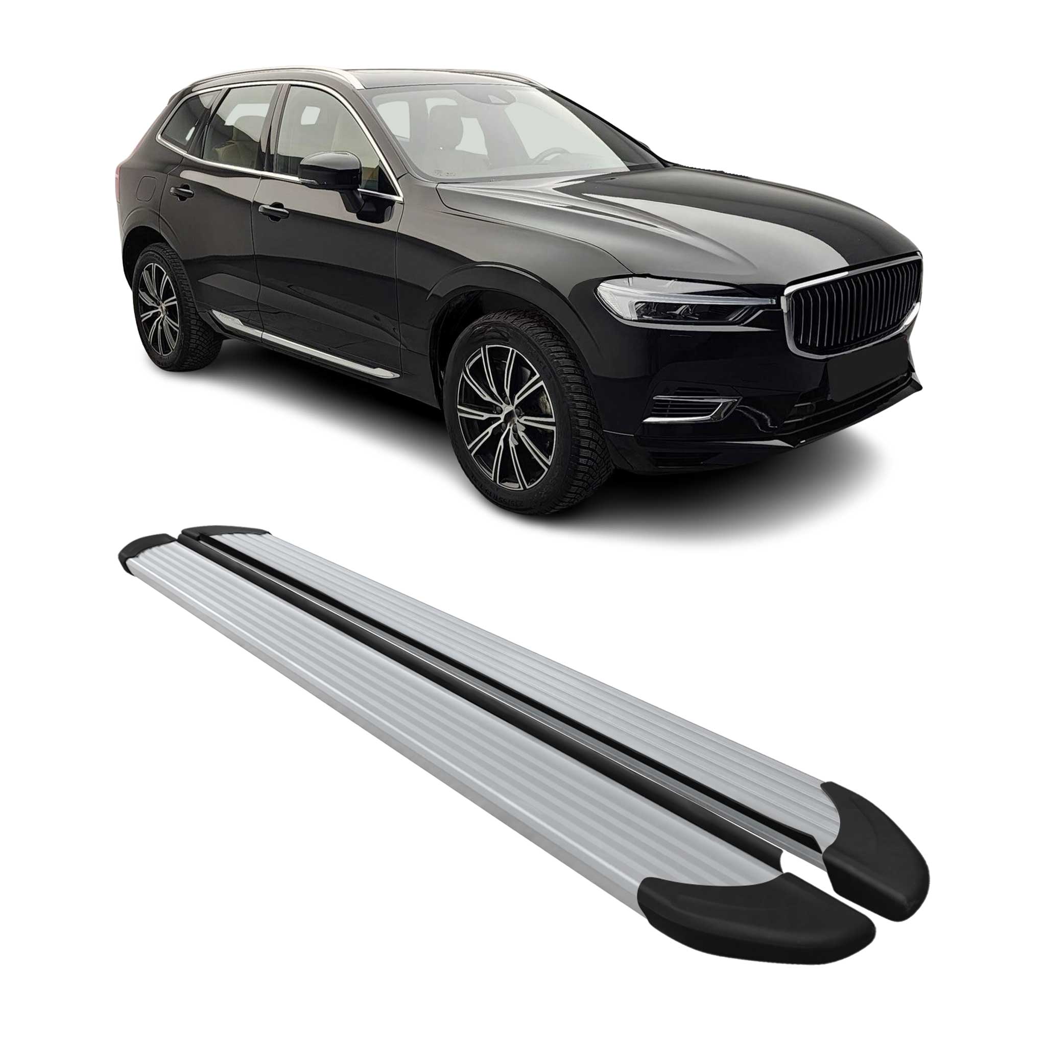 2018-2026 Volvo XC60 Marchepieds latéraux pédale Aluminium 2x Gris
