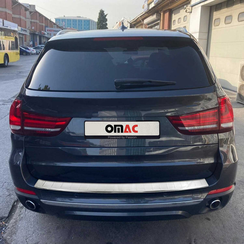 Protection seuil de pare-chocs arriére pour BMW X5 F15 2013-2018 Inox Chromé