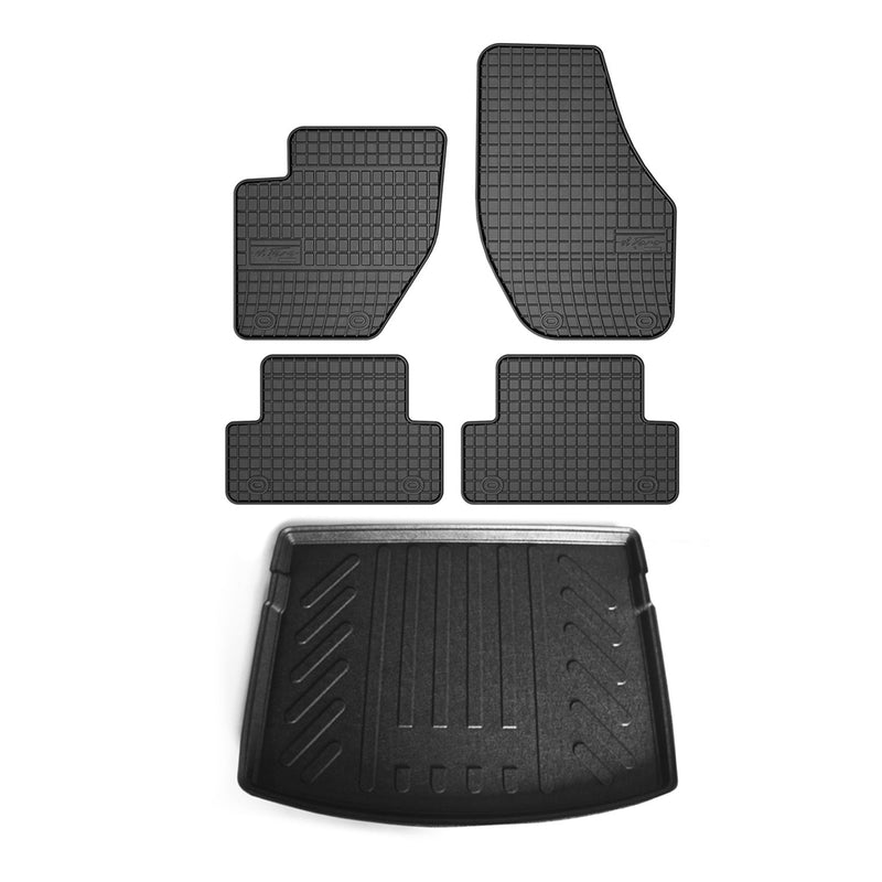 Kit Tapis de sol et coffre pour Volvo V40 2012-2015 TPE Noir