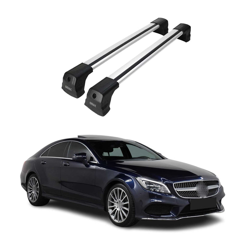Barres de toit transversales pour Mercedes CLS C218 2011-2017 Argent Alu